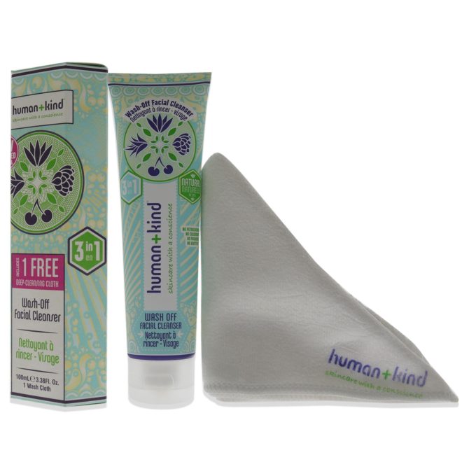 Wash-Off Facial Cleanser by Human+Kind for Unisex - 3.38 oz Cleanser - Image 3