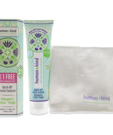 Wash-Off Facial Cleanser by Human+Kind for Unisex - 3.38 oz Cleanser