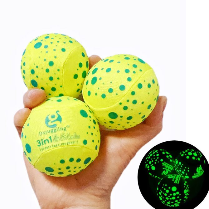 DSJUGGLING Washable Juggling Ball for Beginners, 60mm 100g Each 3in1 Multi-Function Balls Set of 3 | Water Skimming Balls Bounce On Water - Pool Ball & Beach Toys | Soft Bouncy Grip Training Ball Kit - Image 6