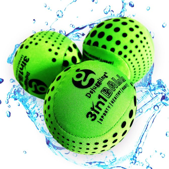 DSJUGGLING Washable Juggling Ball for Beginners, 60mm 100g Each 3in1 Multi-Function Balls Set of 3 | Water Skimming Balls Bounce On Water - Pool Ball & Beach Toys | Soft Bouncy Grip Training Ball Kit - Image 22
