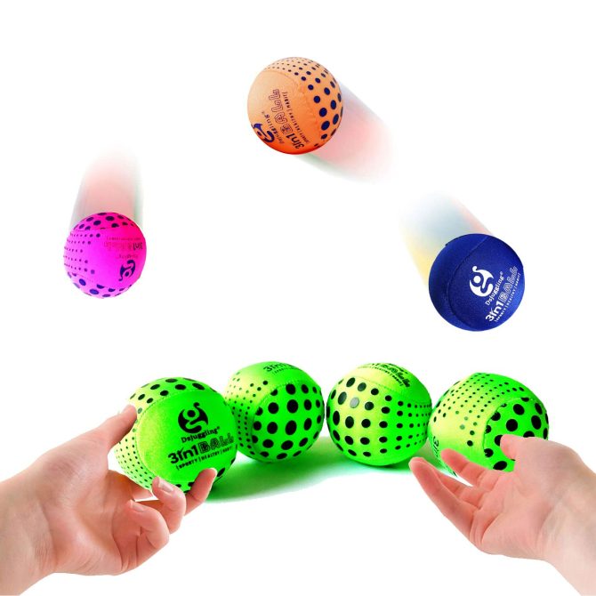 DSJUGGLING Washable Juggling Ball for Beginners, 60mm 100g Each 3in1 Multi-Function Balls Set of 3 | Water Skimming Balls Bounce On Water - Pool Ball & Beach Toys | Soft Bouncy Grip Training Ball Kit - Image 14