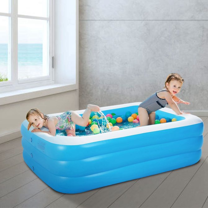103x69x24in Inflatable Swimming Pools Family Swim Play Center Pool Blow up Kiddie Pool - Image 11