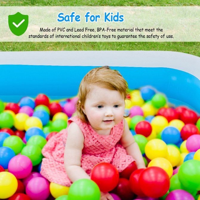 103x69x24in Inflatable Swimming Pools Family Swim Play Center Pool Blow up Kiddie Pool - Image 4