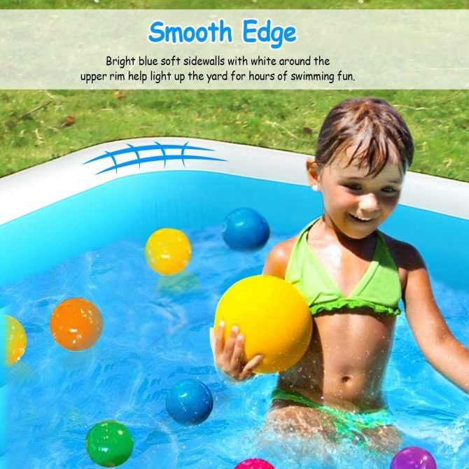103x69x24in Inflatable Swimming Pools Family Swim Play Center Pool Blow up Kiddie Pool - Image 5