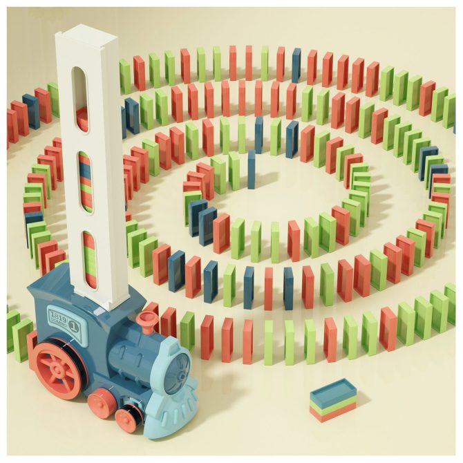 Stacking Dominoes Games - Montessori Toy Interactive Autism Fine Motor Activities Birthday Gift Stocking Stuffer - Image 6
