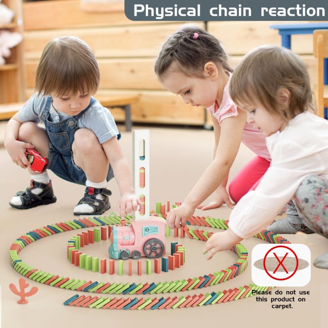Stacking Dominoes Games - Montessori Toy Interactive Autism Fine Motor Activities Birthday Gift Stocking Stuffer - Image 3