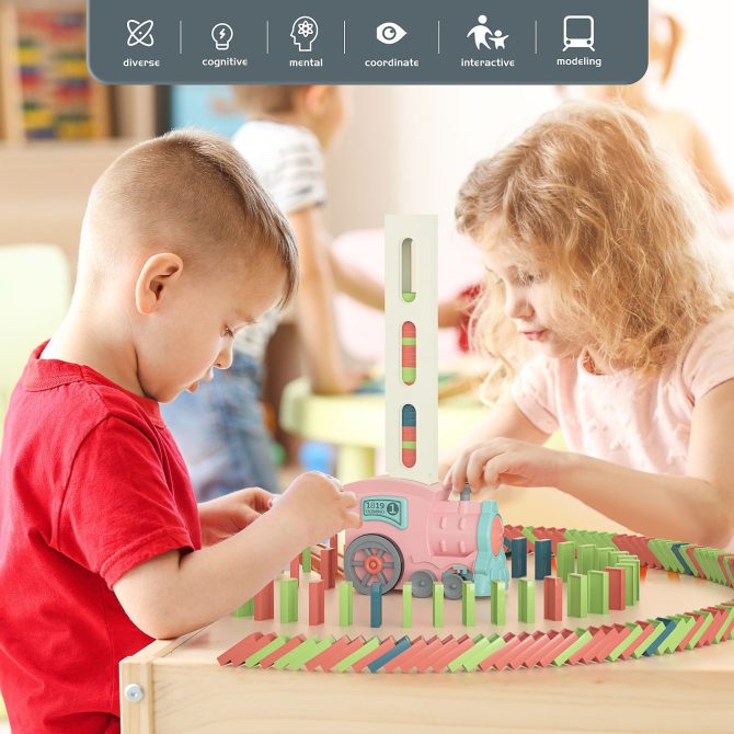 Stacking Dominoes Games - Montessori Toy Interactive Autism Fine Motor Activities Birthday Gift Stocking Stuffer - Image 4