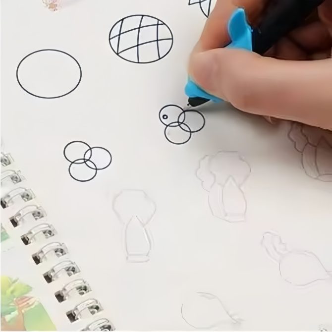 Reusable Magic Copybook Drawing Toys Pen Control Training Writing for Children 3D Magic Notebook Writing Lettering Calligraphy Notebooks - Image 2