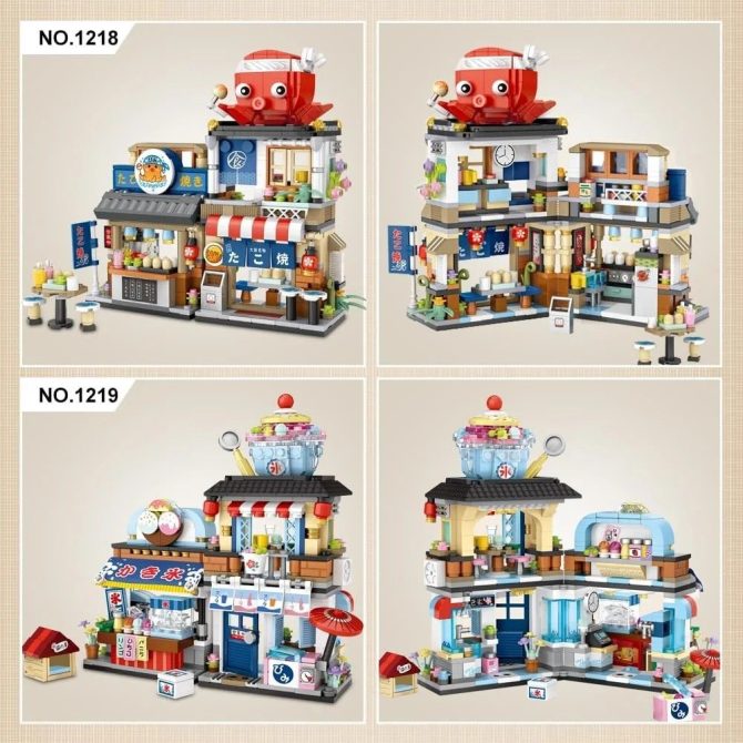4 PACK Brick Building Set for Kids, 2969 PCS Building Blocks Kit Japanese Street Building Toy Set Gift for 6-15 Years Old Kid and Adult - Image 2