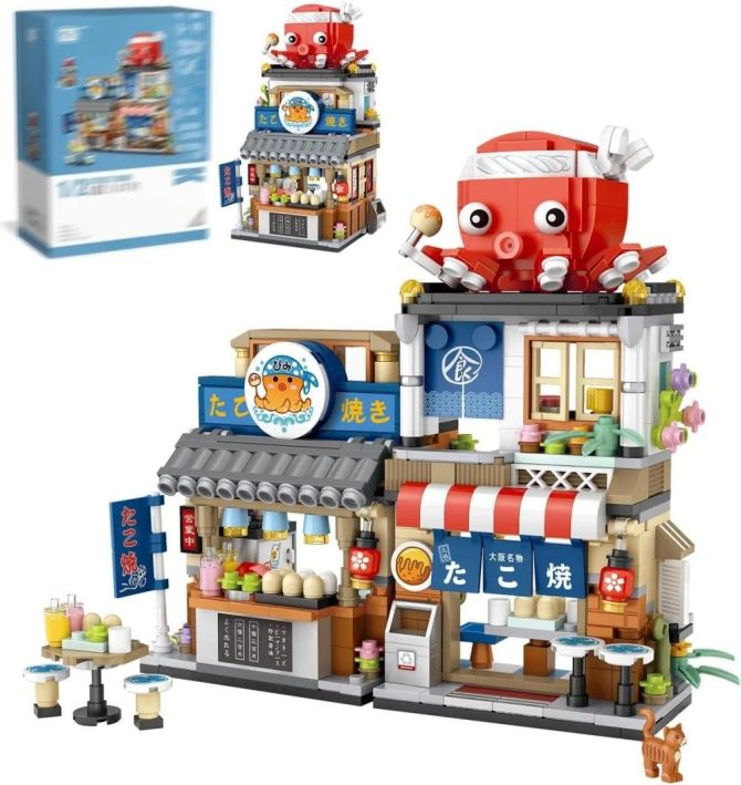 4 PACK Brick Building Set for Kids, 2969 PCS Building Blocks Kit Japanese Street Building Toy Set Gift for 6-15 Years Old Kid and Adult - Image 6