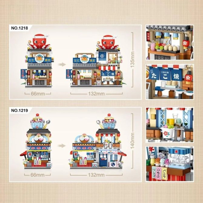 4 PACK Brick Building Set for Kids, 2969 PCS Building Blocks Kit Japanese Street Building Toy Set Gift for 6-15 Years Old Kid and Adult - Image 9