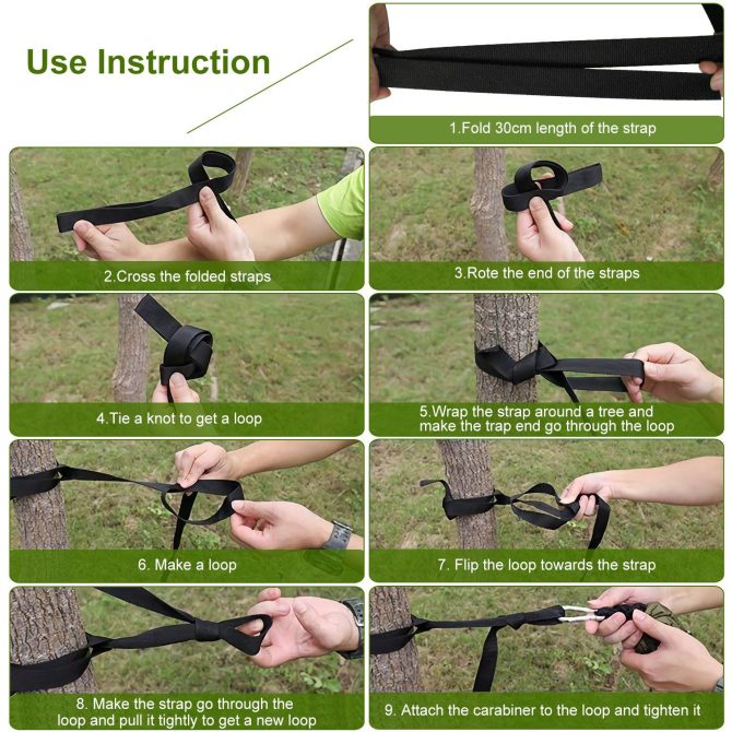 Camping Hammock with Mosquito Net, Portable Double Hammock Tent Load Two People with 2 Straps, Best for Outdoor Garden Hiking Travel - Image 30