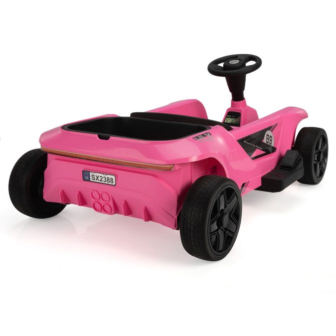 Kids Ride on Car with Remote Control and Storage Space, Pink - Image 9