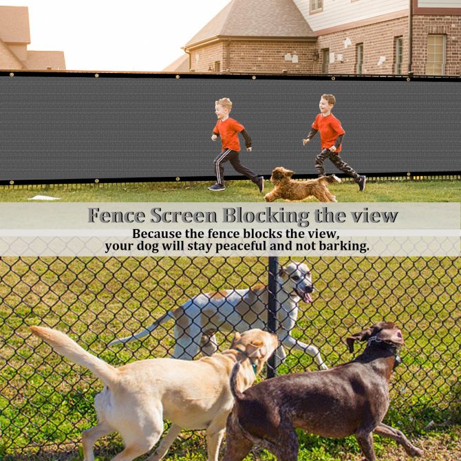 Artpuch Privacy Fence Screen Dark Grey Customized Outdoor Mesh Panels for Backyard, Balcony,Patio,Construction Site with Zip Ties - Image 227