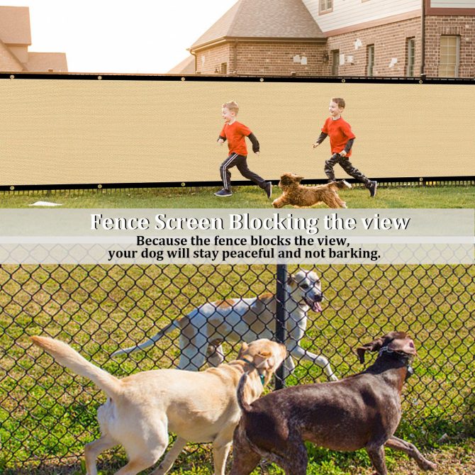 Artpuch Privacy Fence Screen Sand Customized Outdoor Mesh Panels for Backyard, Balcony,Patio,Construction Site with Zip Ties - Image 172