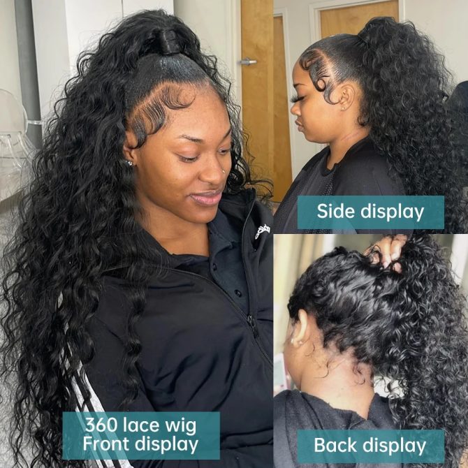 360 Full Lace Wig Human Hair Pre Plucked 13x4 Lace Frontal Wigs For Women 34 32 30 Inch Hd Curly Deep Water Wave Lace Front Wig - Image 40