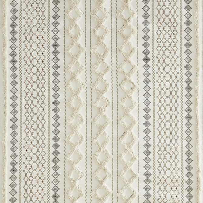 Cotton Printed Shower Curtain with Chenille - Image 7