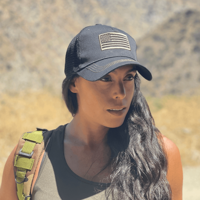 American Flag Trucker Hat with Adjustable Strap - Image 33