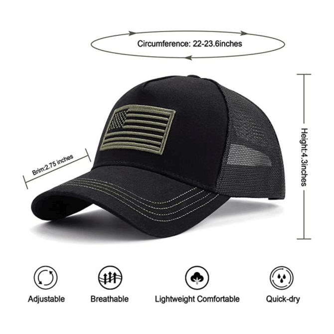 American Flag Trucker Hat with Adjustable Strap - Image 28