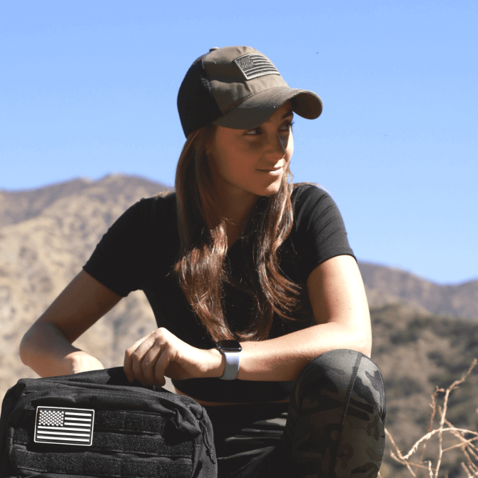 American Flag Trucker Hat with Adjustable Strap - Image 8