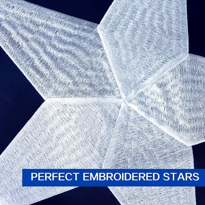 Texas Flag 3x5 ft 2x3 ft 4x6 ft 5x8 ft Heavy Duty Outdoor - Embroidered Stars- Long Lasting Color Retention - Brass Grommets and 4 Stitch Hemming - Image 31