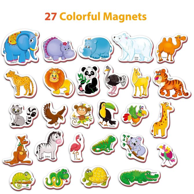 27 Fridge Magnets for Toddlers Refrigerator Magnets for Toddlers from 3 yo Animal Baby Magnets - Image 2