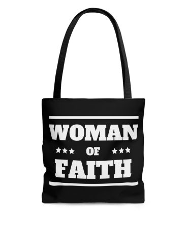 Canvas Tote Bag Woman Of Faith Christian Inspiration Biblical Motivation