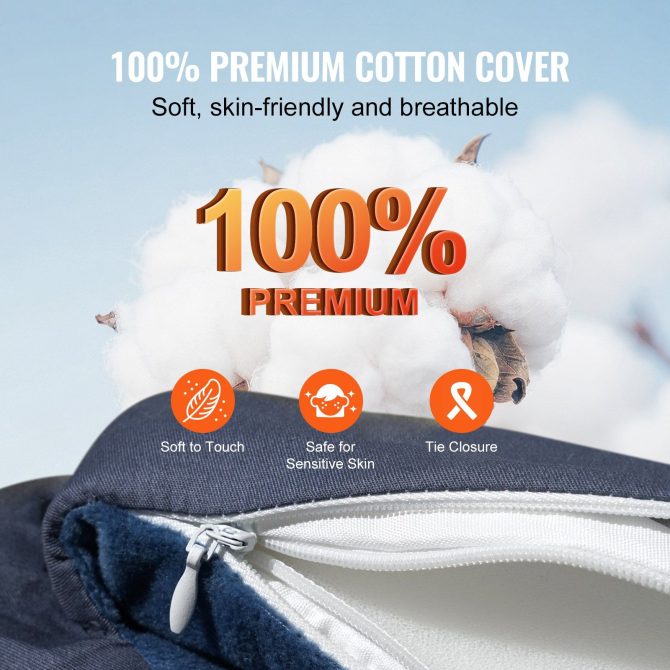 VEVOR Baby Infant Lounger 100% Cotton Soft Newborn Nest Sleeper with Headrest - Image 4
