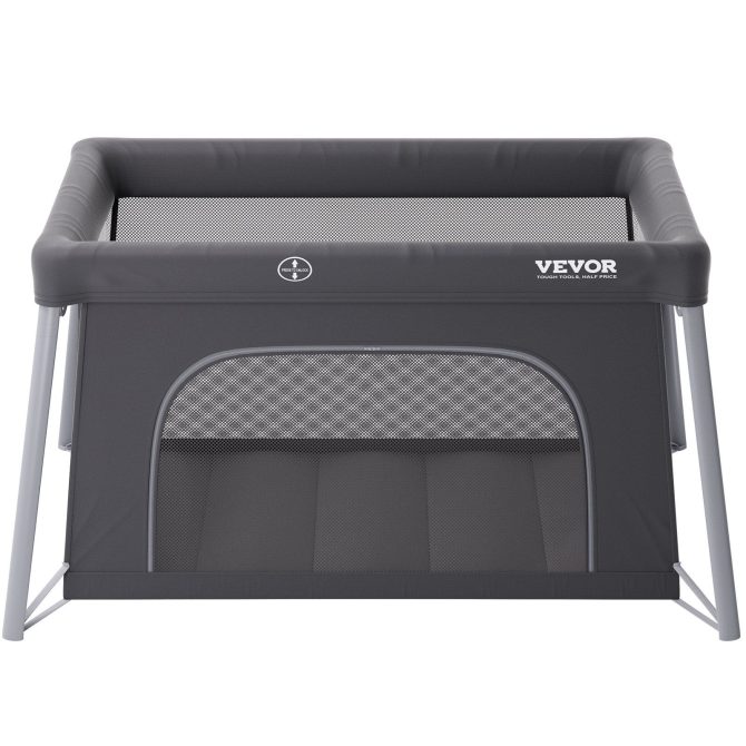 VEVOR Baby Travel Crib Play Yard Folding Baby Toddler Playpen with Zipper Gate - Image 9