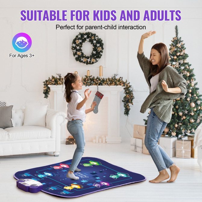 VEVOR Dance Mat for Kids Dance Pad Toy with Wireless Bluetooth Gift for 3+ Girls - Image 6