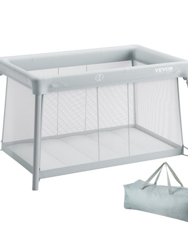 VEVOR Baby Travel Crib and Play Yard Folding Baby Playpen with Soft Mattress Pad