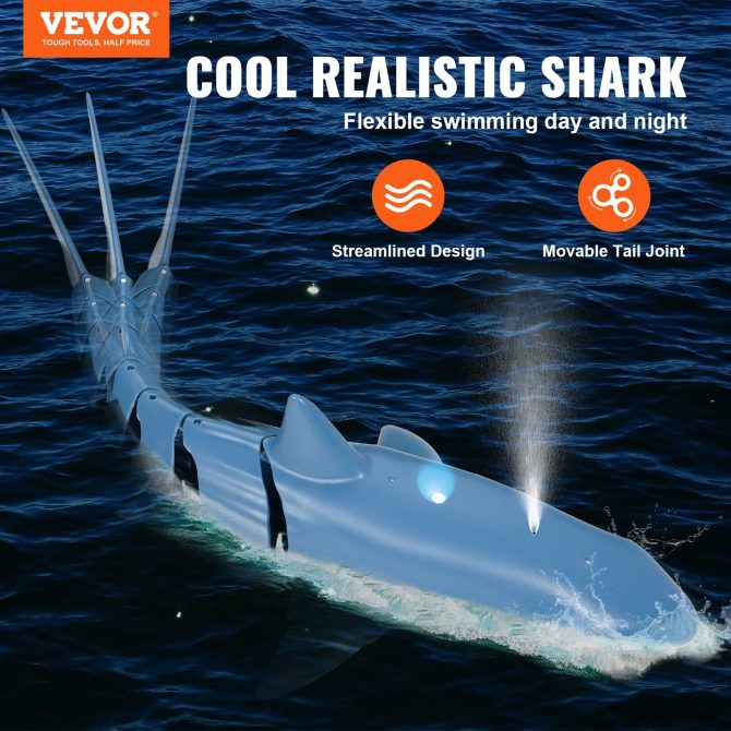 Christmas gifts! VEVOR Remote Control Shark Toy 2.4 GHz High Speed RC Boat for Kids Adults Gift - Image 2