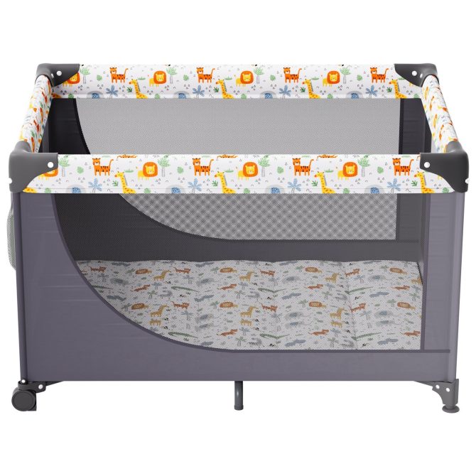 VEVOR Baby Playpen Quick-Folding Portable Baby Toddler Fence Play Yard & Wheels - Image 9