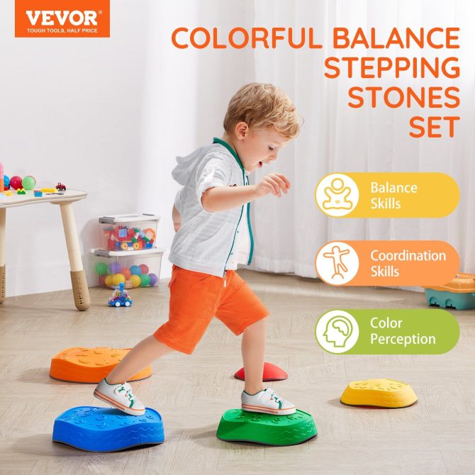 VEVOR Kids Balance Stepping Stones Sensory Obstacle Course 5 PCS Outdoor Indoor - Image 2
