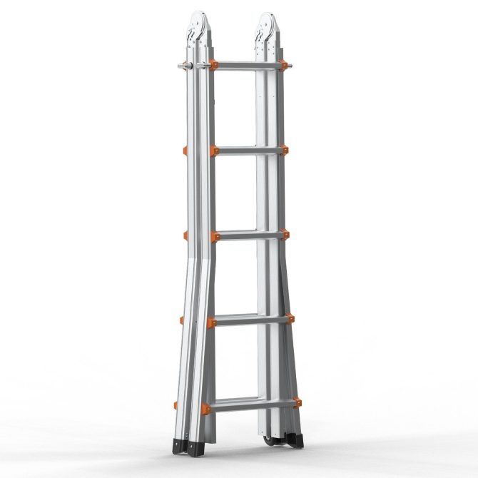 VEVOR Telescoping Ladder A Frame 16.7 FT Extension Multi-Function for Homework - Image 11