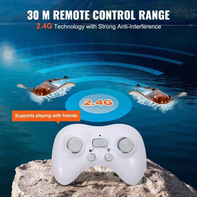 Christmas gifts! VEVOR Remote Control Manta Ray Toy 2.4 GHz High Speed RC Boat Kids Adults Gift - Image 5