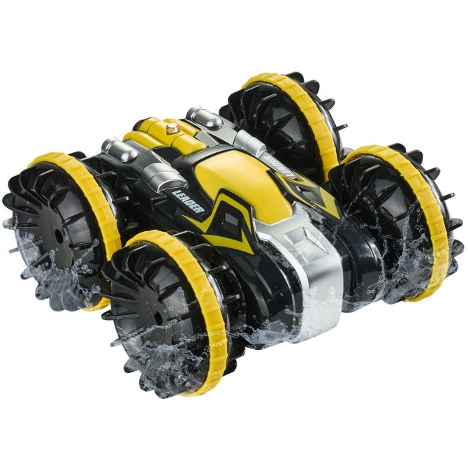 VEVOR Amphibious Remote Control Car Boat 2.4 GHz 4WD RC Boat Kids Adults Yellow
