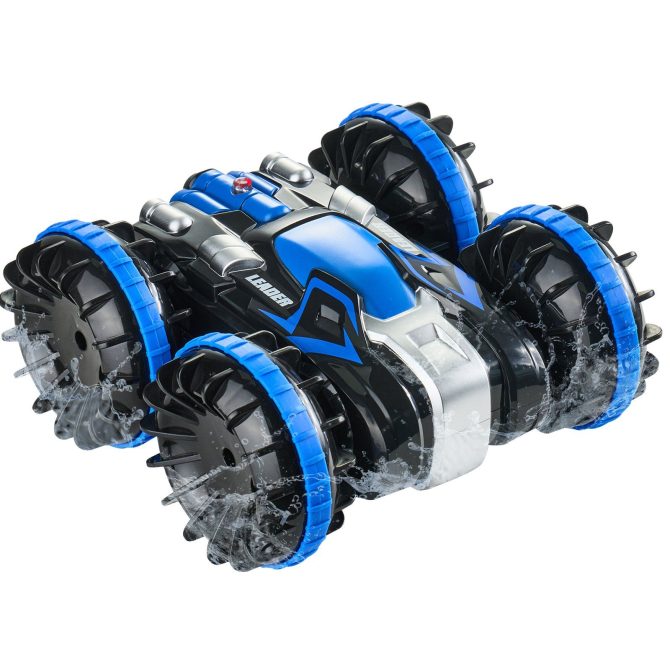 VEVOR Amphibious Remote Control Car Boat 2.4 GHz 4WD RC Boat Kids Adults Blue