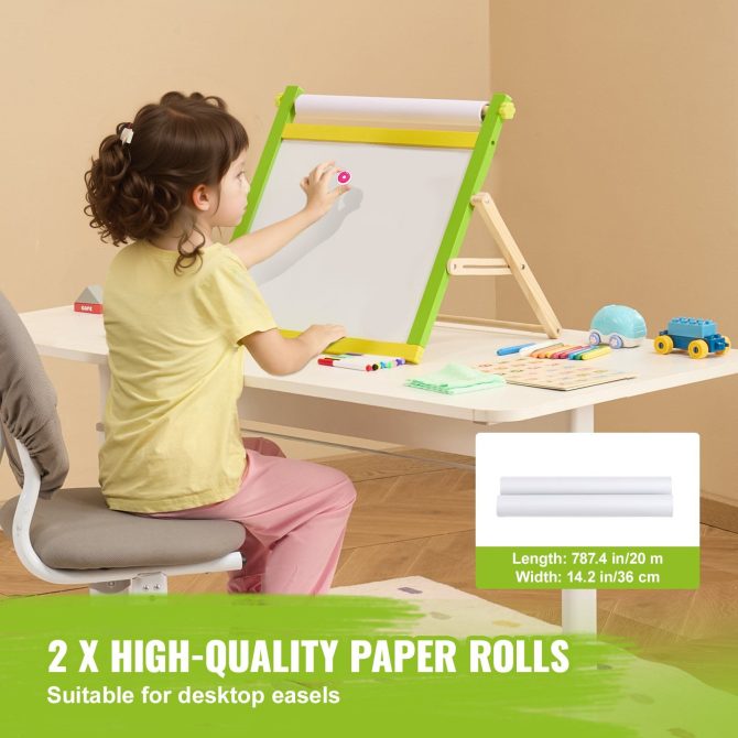 VEVOR Easel Accessory Set Chalk & Markers & Paper Rolls 32PCS for Tabletop Easel - Image 3