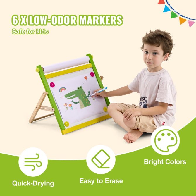 VEVOR Easel Accessory Set Chalk & Markers & Paper Rolls 32PCS for Tabletop Easel - Image 4