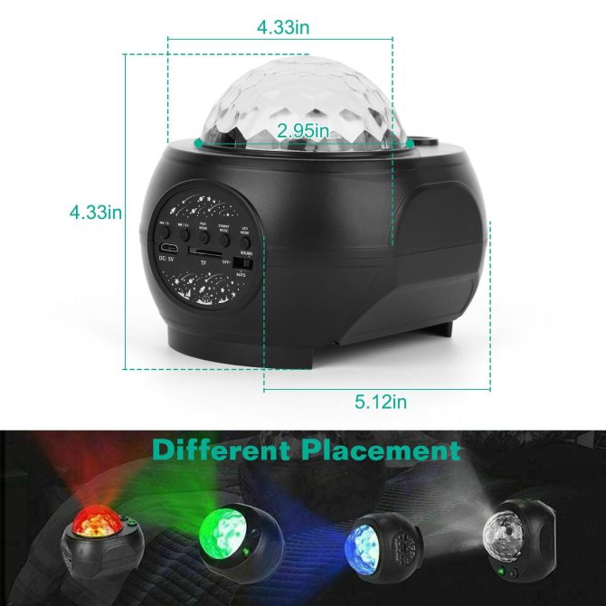 Galaxy Star Projector LED Sky Night Lamp USB Ocean Wave Star Light - Image 6
