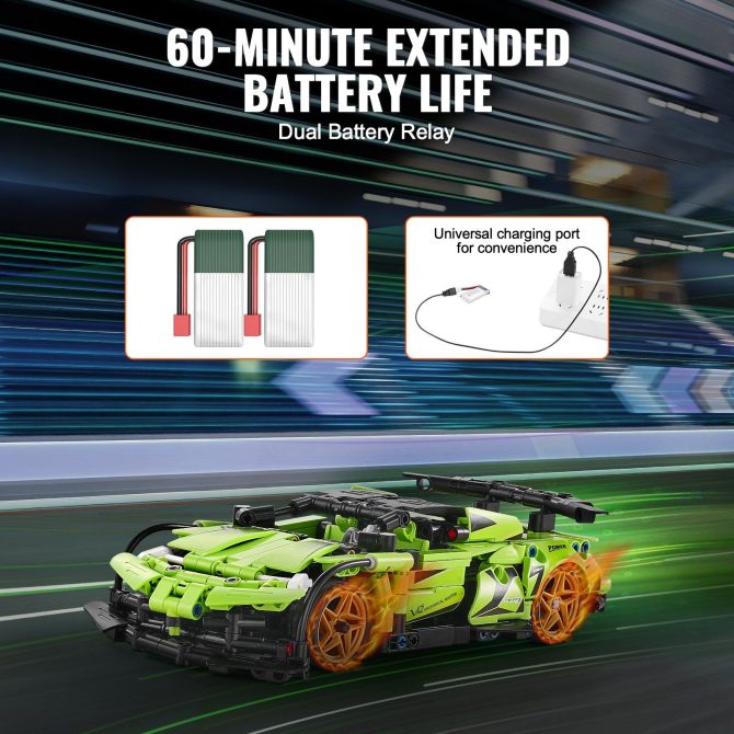 VEVOR STEM Building Toys for Kids 2 in 1 App & Remote Control Car/Robot 461 PCS - Image 4