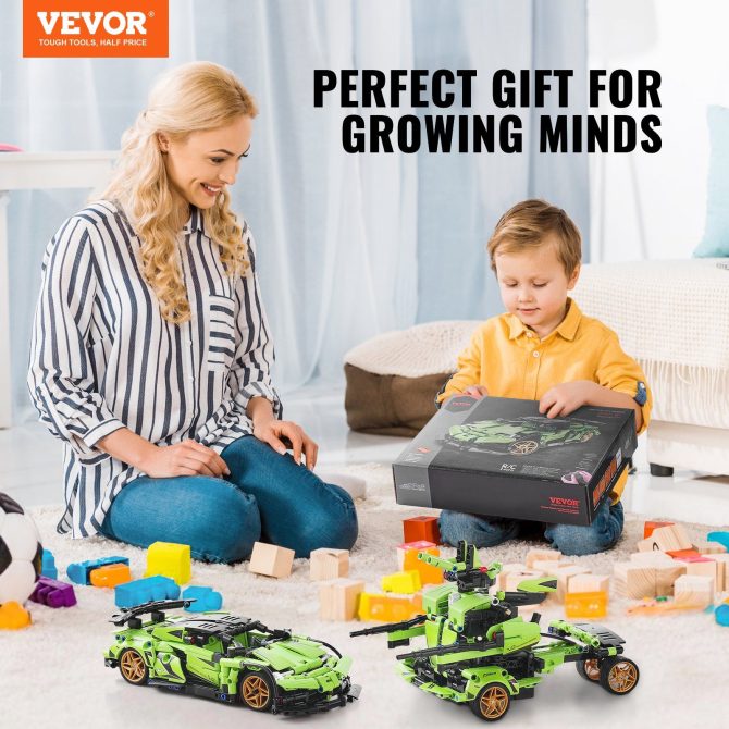 VEVOR STEM Building Toys for Kids 2 in 1 App & Remote Control Car/Robot 461 PCS - Image 7