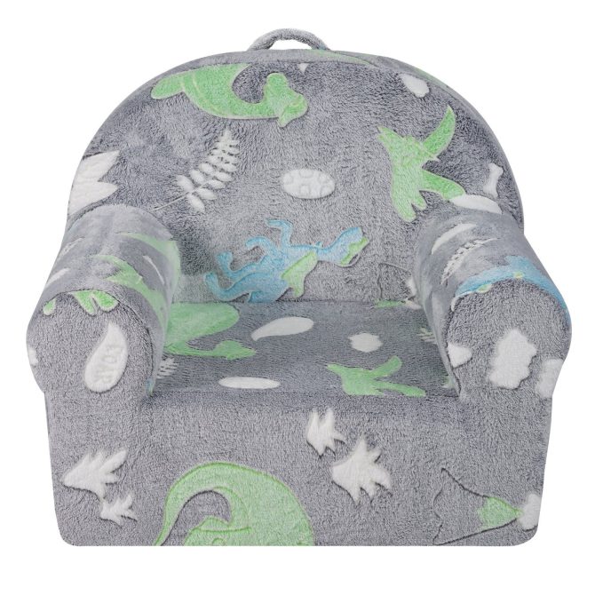 VEVOR Toddler Chair, Kids Armchair Comfy, Toddler Couch Sofa Bed Glow in The Dark, Kids Chair Seat Playroom Furniture for Kids Girls & Boys, Grey - Image 11