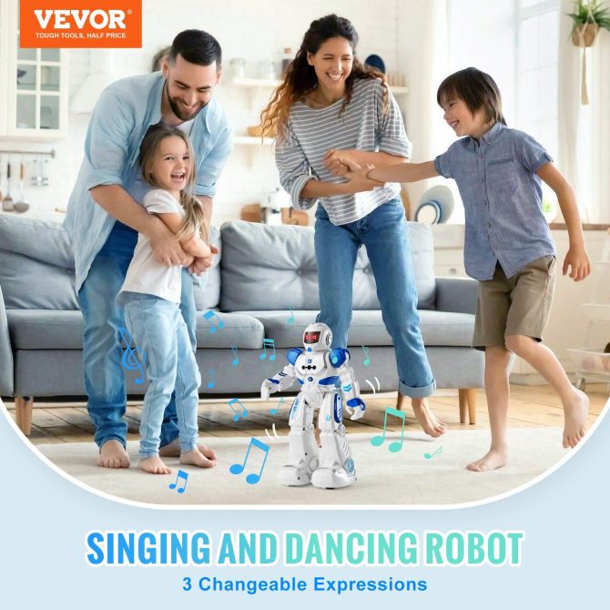 VEVOR RC Robot Toy for Kids Talking Dancing Gesture Remote Control Programmable - Image 2