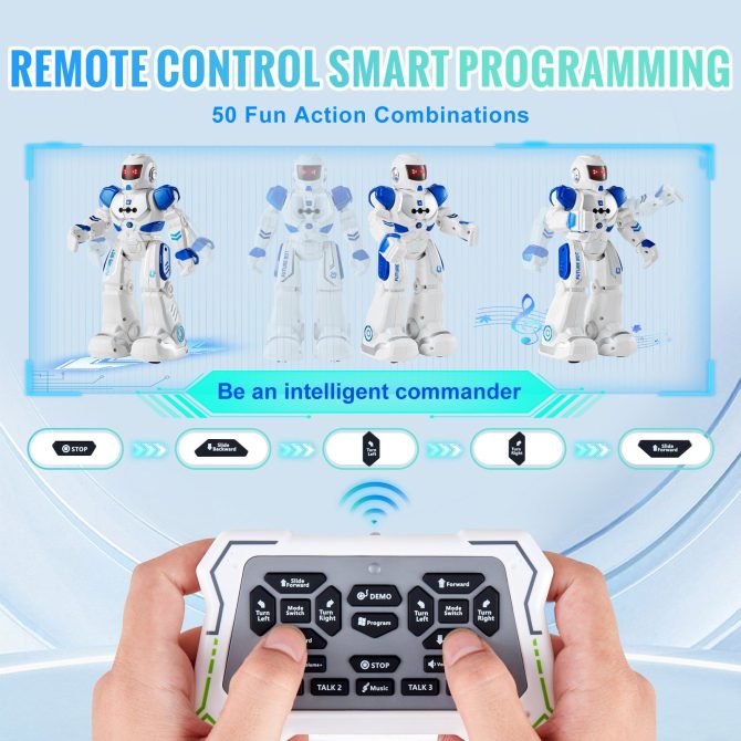 VEVOR RC Robot Toy for Kids Talking Dancing Gesture Remote Control Programmable - Image 3
