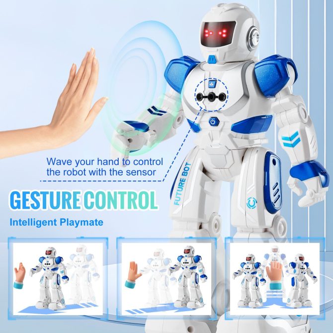 VEVOR RC Robot Toy for Kids Talking Dancing Gesture Remote Control Programmable - Image 4