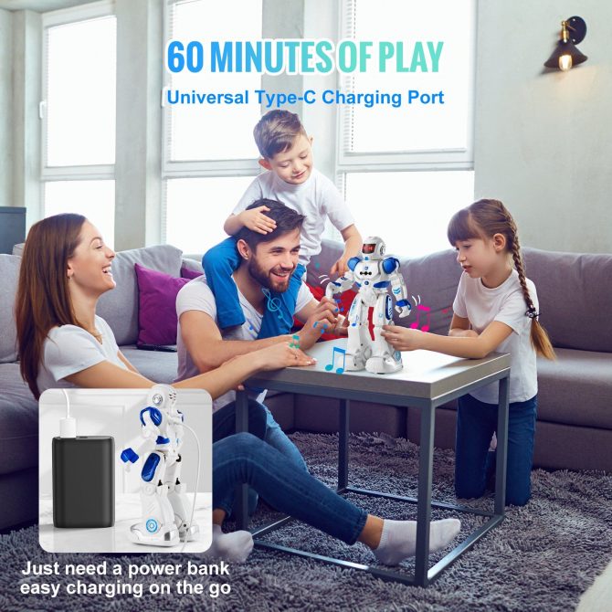 VEVOR RC Robot Toy for Kids Talking Dancing Gesture Remote Control Programmable - Image 5