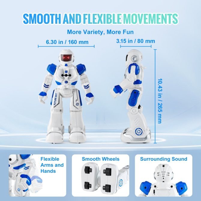 VEVOR RC Robot Toy for Kids Talking Dancing Gesture Remote Control Programmable - Image 6