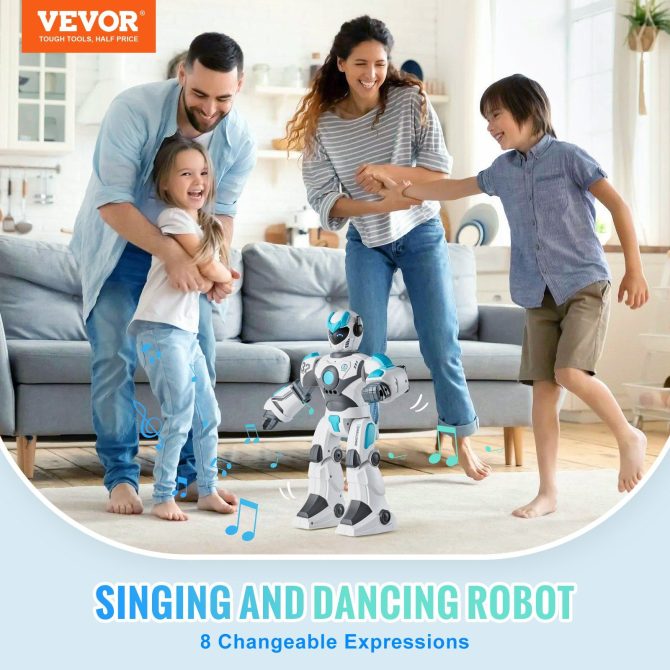 VEVOR RC Robot Toy Talking Dancing Gesture and Voice Remote Control Programmable - Image 2